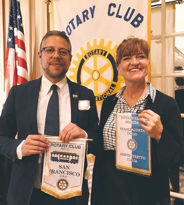 Paying a visit to Rotary Club San Francisco, the second oldest Rotary Club of the world.