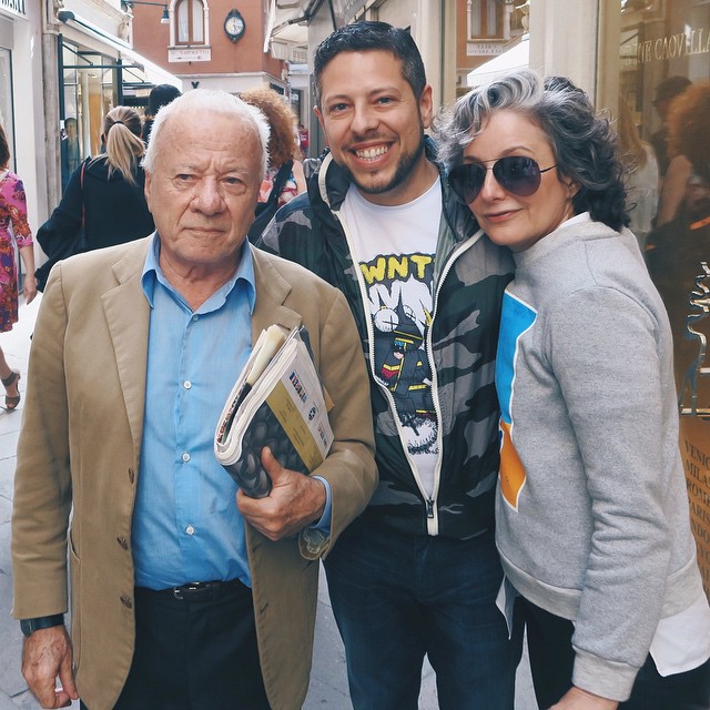 Group picture with Achille Bonito Oliva, Lodovico Minelli Sarteri and Judith Benhamou